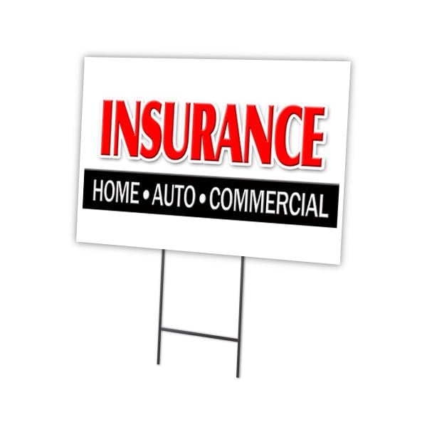Signmission Insurance H&A Commerci Yard & Stake outdoor plastic coroplast window, C-1216-Insurance H&A Commerci C-1216-DS-Insurance H&A Commerci - main